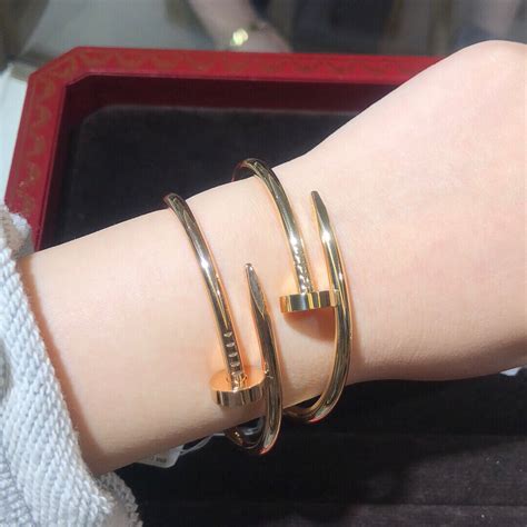 cartier nail bracelet replica real gold|juste un clou bracelet price.